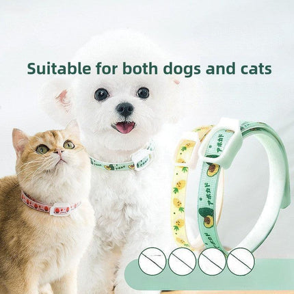 2-Pcs Yellow Pet Insect Repellent Collar with Plant-Based Essential Oils – Adjustable, Water-Washable & Safe for Dogs and Cats(36cm).