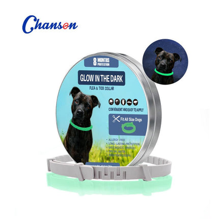3-Pcs Luminous night 8-Month Flea and Tick Repellent Collar for Dogs and Cats – Waterproof, Adjustable & Safe with Natural Herbal Oils(62cm).