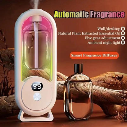 White Ultrasonic Aroma Diffuser with Nano Mist & LED Night Light - Fragrance & Odor Eliminator for Home Bedroom & Bathroom(Essential Oils Not Included).