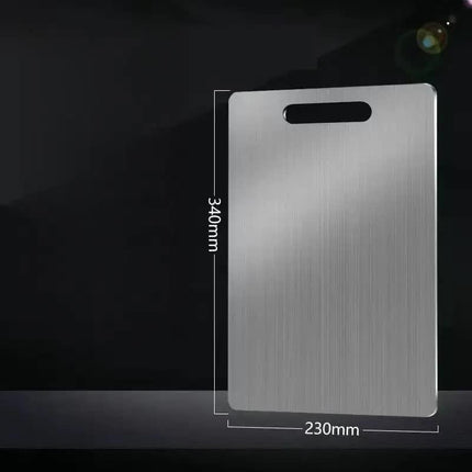 Dual-Sided Stainless Steel Chopping Board - Hygienic & Durable Kitchen Cutting Board for Meat, Veggies & More(23*34cm).