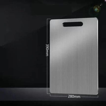 Dual-Sided Stainless Steel Chopping Board - Hygienic & Durable Kitchen Cutting Board for Meat, Veggies & More(28*39cm).