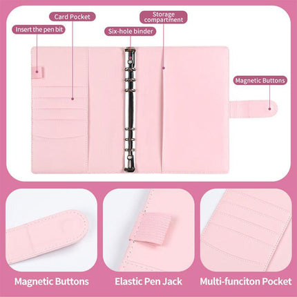 Black 100 Envelope Savings Challenge Binder - A5 Budget Planner & Money Organizer with Zipper Pockets - Perfect for Couples & Families.
