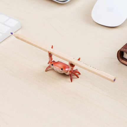 3-Pack Green Creative Crab Pen Holders - Cute Desk Organizer & Phone Stand - Novelty Office Decor & Gift Idea.