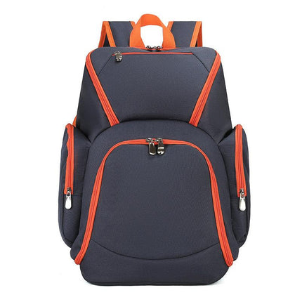 Navy blue Large Capacity Oxford Cloth Basketball Backpack - Waterproof Gym & Travel Bag for Men & Women with S-Type Straps.