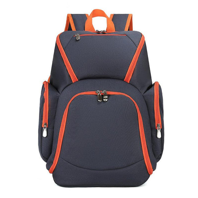 Navy blue Large Capacity Oxford Cloth Basketball Backpack - Waterproof Gym & Travel Bag for Men & Women with S-Type Straps.