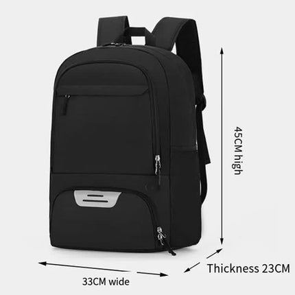 Red Sports Backpack with Separate Shoe & Ball Compartments - Waterproof Gym Bag for Basketball, Soccer, Travel & Daily Use.
