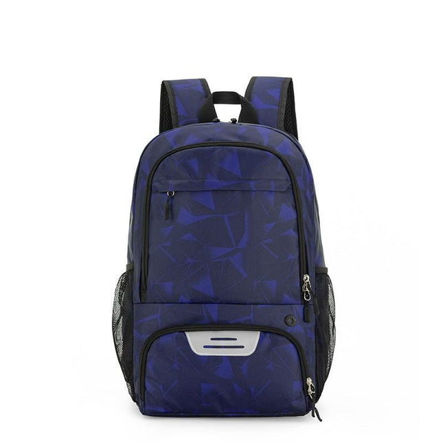 Dark blue Sports Backpack with Separate Shoe & Ball Compartments - Waterproof Gym Bag for Basketball, Soccer, Travel & Daily Use.