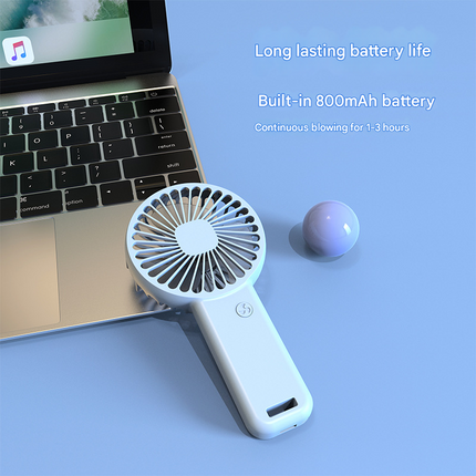 2-PCS Pink Portable USB Rechargeable Mini Handheld Fan with Desktop Base & Phone Stand - 3-Speed Quiet Operation.