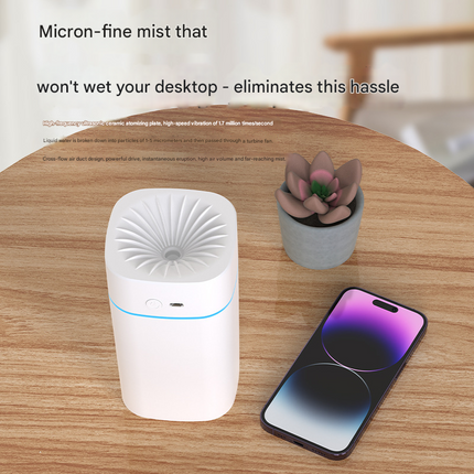 Green 2-in-1 Ultrasonic Air Humidifier with 7-Color LED Night Light - Quiet Desktop Mini Humidifier for Home, Office, Bedroom.