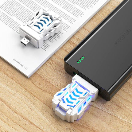 White Portable USB Mosquito Repellent Heater - Electric Mosquito Killer with Blue Light Lure - Smart Thermostatic for Indoor & Outdoor Use - Non-Toxic & Silent.