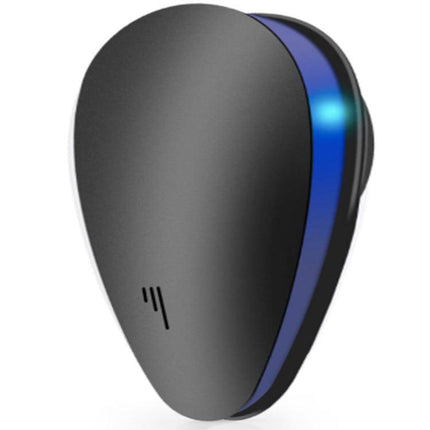2-PCS Black Ultrasonic Pest Repeller - Smart Frequency Electronic Device for Mosquitoes, Rodents & Insects.