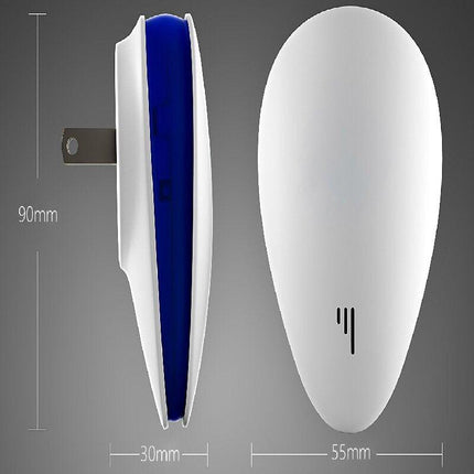 2-PCS Black Ultrasonic Pest Repeller - Smart Frequency Electronic Device for Mosquitoes, Rodents & Insects.