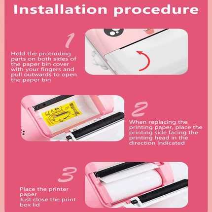 Blue rabbit Kids Instant Print Camera Zero Ink Digital Video Recorder with 32GB Card and 3 Paper Rolls Portable Rechargeable Toy Gift.