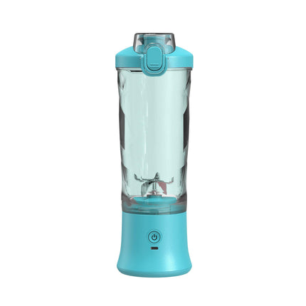 Blue Portable Blender 600ml Personal Smoothie Maker USB Rechargeable Juicer Cup with 6 Stainless Steel Blades 4000mAh Battery for Gym Travel and Camping.