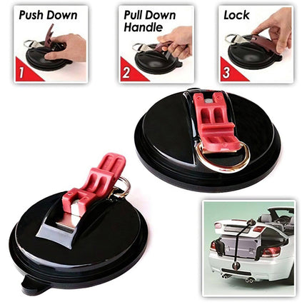 4 Pack Sky blue plate + green buckle Heavy Duty Suction Cup Anchors with S-Hooks for Car Side Awnings and Camping Tarps Multifunctional Tie Down Points for Outdoor Road Trips 10kg Capacity.