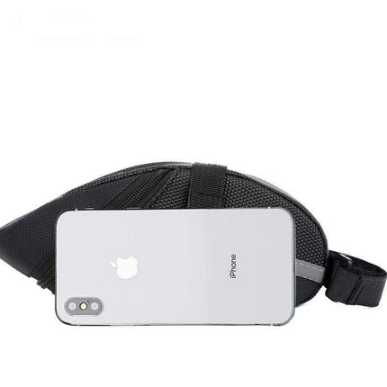 Blue Water Resistant Bicycle Saddle Bag Under Seat Wedge Pack with Reflective Strip and Quick Release Strap for MTB Road Bikes.