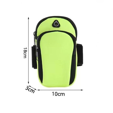 Rose red Sports Running Armband Bag Water Resistant Phone Pouch with Dual Zipper Pockets Earphone Hole for Gym Jogging Cycling Fits 6.5 Inch Smartphones.