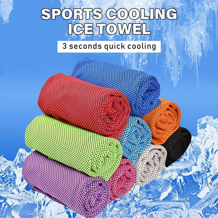 Black 5 Pack Instant Cooling Towel Set Soft Breathable Sports Sweat Towel for Gym Yoga Running Hiking and Outdoor Activities 30x80cm.