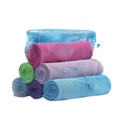 Black 5 Pack Instant Cooling Towel Set Soft Breathable Sports Sweat Towel for Gym Yoga Running Hiking and Outdoor Activities 30x80cm.