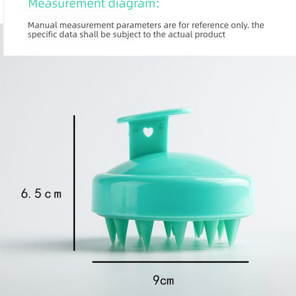 5-Pcs Green Soft Scalp Massager Shampoo Brush with Detachable Bristles Handheld Hair Scrubber for Deep Cleaning and Head Massage.