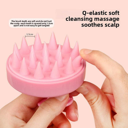 5-Pcs Orange Soft Scalp Massager Shampoo Brush with Detachable Bristles Handheld Hair Scrubber for Deep Cleaning and Head Massage.