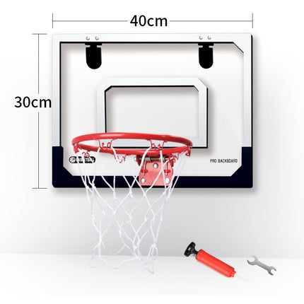 Indoor Mini Basketball Hoop Foldable Over The Door Basketball Set with Spring Action Breakaway Rim Transparent Backboard for Kids and Adults Home Office Fun.