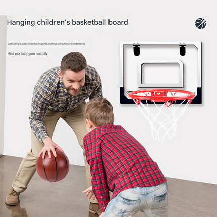 Indoor Mini Basketball Hoop Foldable Over The Door Basketball Set with Spring Action Breakaway Rim Transparent Backboard for Kids and Adults Home Office Fun.