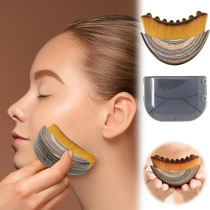 2-PCS Lymphatic Contour Face Brush – Plastic Handle with Nylon Bristles for Facial Massage and Lymphatic Drainage in Australia.