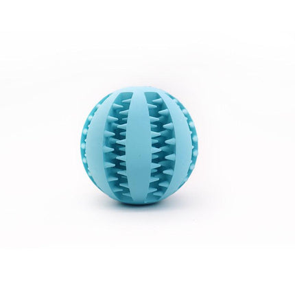 Lake blue TPR Dog Chew Ball Set – 3-Piece Size Combination (Small, Medium, Large) with Food Hiding Design for Teeth Cleaning and Mental Stimulation in Australia.