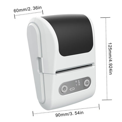 Black Portable Bluetooth Thermal Label Printer – Compact, Ink-Free Mini Label Maker for Home, Office, and Small Business Use in Australia.