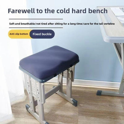 Grey Ergonomic Memory Foam Student Seat Cushion – 34×24×5cm, Breathable & Anti-Slip Design for Long-Term Sitting Comfort in Classrooms | Ideal for Primary and Secondary School Students.