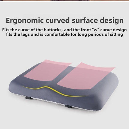 Light pink Ergonomic Memory Foam Student Seat Cushion – 34×24×5cm, Breathable & Anti-Slip Design for Long-Term Sitting Comfort in Classrooms | Ideal for Primary and Secondary School Students.