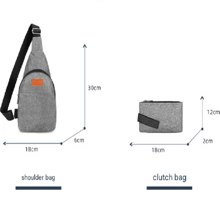 Red 3 Piece Mens Backpack Set with Sling Bag and Pouch USB Charging Port Large Capacity Laptop Daypack Water Resistant Business Travel School Bag.