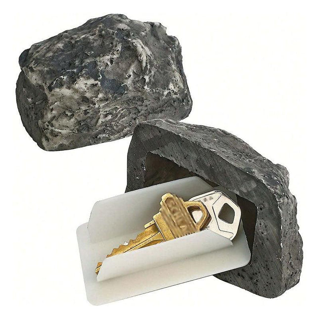 2 Pack Realistic Faux Rock Key Hider Outdoor Spare Key Safe Box Weatherproof Secret Compartment for Garden Yard and Front Door Security.