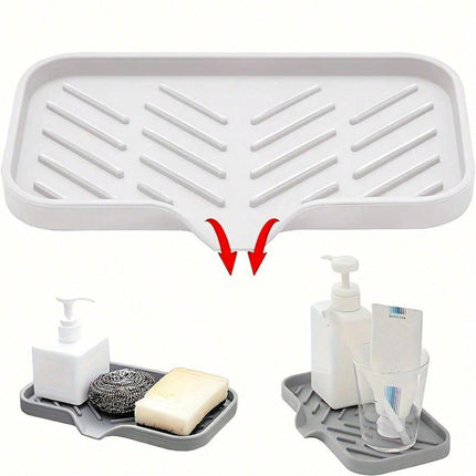 3-PCS White Large Drainable Soap Dish Tray with Anti-Slip Base for Bathroom Sink - Keeps Soap Dry and Organized in Australian Homes.