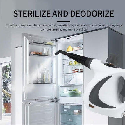 Pink Handheld Steam Cleaner 1050W High Pressure Chemical Free Cleaning Machine with 12 Piece Accessory Set for Kitchen Bathroom Car and Upholstery.