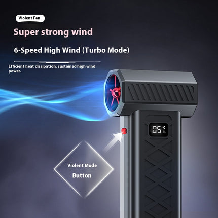 Red High Power Portable Jet Fan Air Blower 130000 RPM Electric Duster for Snow Removal Car Drying Camping and Outdoor Cleaning.