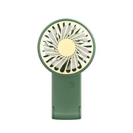 Green 2 Pack Mini Portable Handheld Fan Foldable Desktop Personal Fan USB Rechargeable Pocket Fan with 3 Speeds for Travel Office and Outdoor.