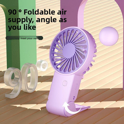 Green 2 Pack Mini Portable Handheld Fan Foldable Desktop Personal Fan USB Rechargeable Pocket Fan with 3 Speeds for Travel Office and Outdoor.