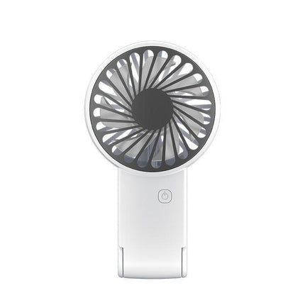 White 2 Pack Mini Portable Handheld Fan Foldable Desktop Personal Fan USB Rechargeable Pocket Fan with 3 Speeds for Travel Office and Outdoor.