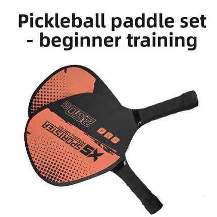 Yellow Pickleball Paddles Set of 2 Lightweight Wood Rackets with 4 Pickleballs and Carry Bag Outdoor Sports Equipment for Beginners.