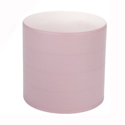 2 Pack Pink Nordic Style Rotating Jewellery Storage Box 4-Layer Dustproof Organiser Case with Felt Lining for Accessories and Trinkets.