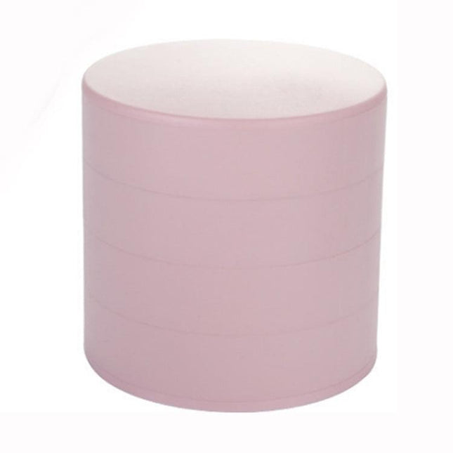2 Pack Pink Nordic Style Rotating Jewellery Storage Box 4-Layer Dustproof Organiser Case with Felt Lining for Accessories and Trinkets.