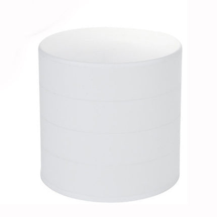 2 Pack White Nordic Style Rotating Jewellery Storage Box 4-Layer Dustproof Organiser Case with Felt Lining for Accessories and Trinkets.