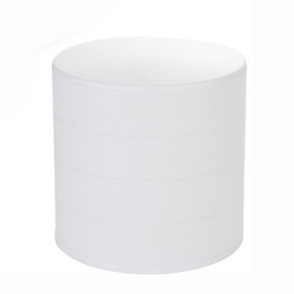 2 Pack White Nordic Style Rotating Jewellery Storage Box 4-Layer Dustproof Organiser Case with Felt Lining for Accessories and Trinkets.
