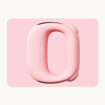 Pink Portable Fascia Massage Ring Vibration Massager with Heat and LED Display for Muscle Relaxation and Body Shaping.