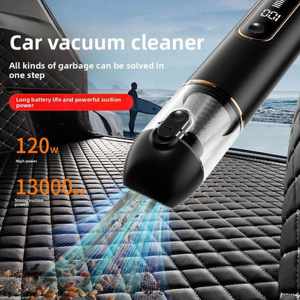 Black 2-in-1 Cordless Handheld Car Vacuum Cleaner and Air Blower Powerful Suction Brushless Motor Portable Duster for Home and Auto.
