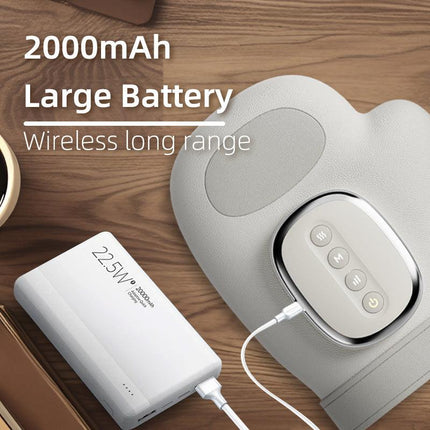 Grey Electric Cordless Hand Massager with Heat and Air Compression Smart Finger and Palm Massager for Arthritis Pain Relief and Relaxation.