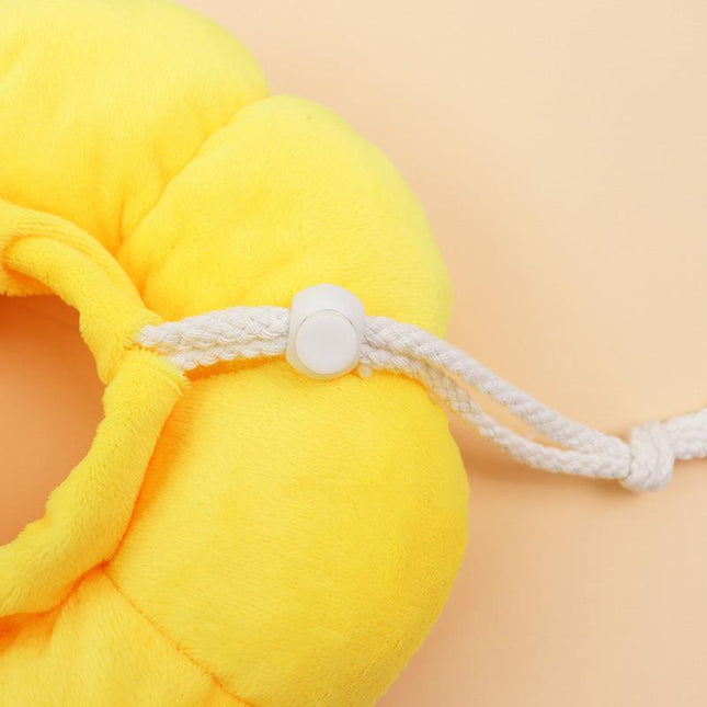 3-Pcs Soft Yellow Sunflower Elizabethan Collar Adjustable Pet Cone for Cats and Small Dogs Anti-Bite Recovery Neck Pillow(XS).