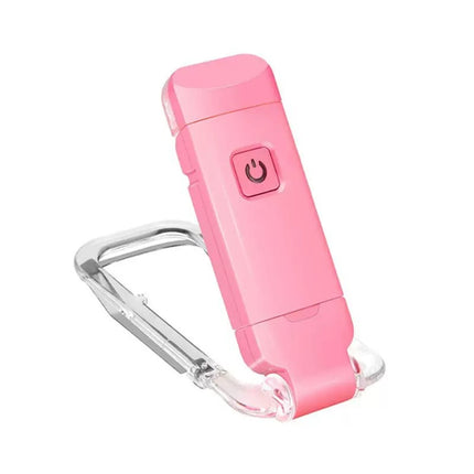 2-PCS Pink Mini USB Rechargeable LED Book Light Eye Protection Reading Lamp with Adjustable Clip and Brightness for Kids Students Travel.
